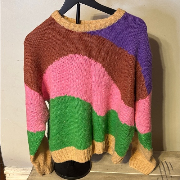 Colorful Crew Neck Sweater - Picture 1 of 4